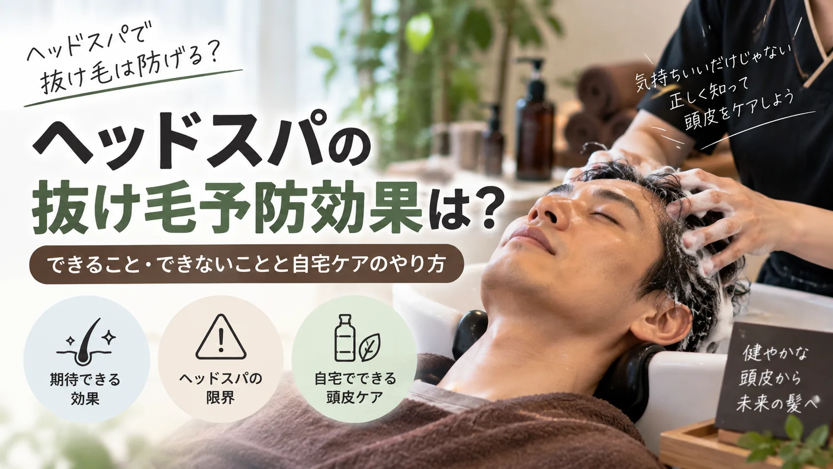 ヘッドスパに抜け毛予防効果はある？できること・できないことと自宅ケアのやり方