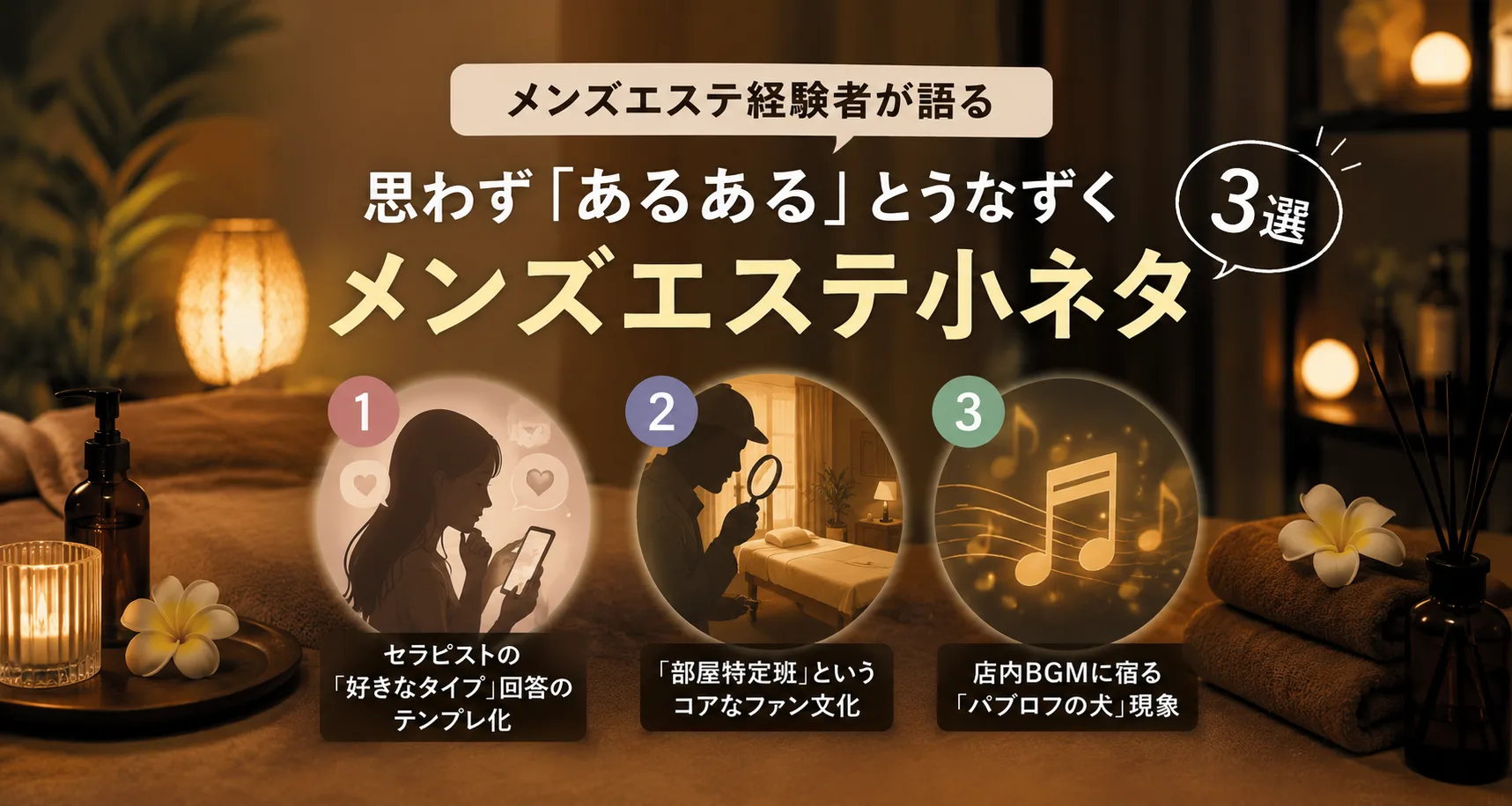 メンズエステあるある小ネタ3選｜通っている人だけが分かる話