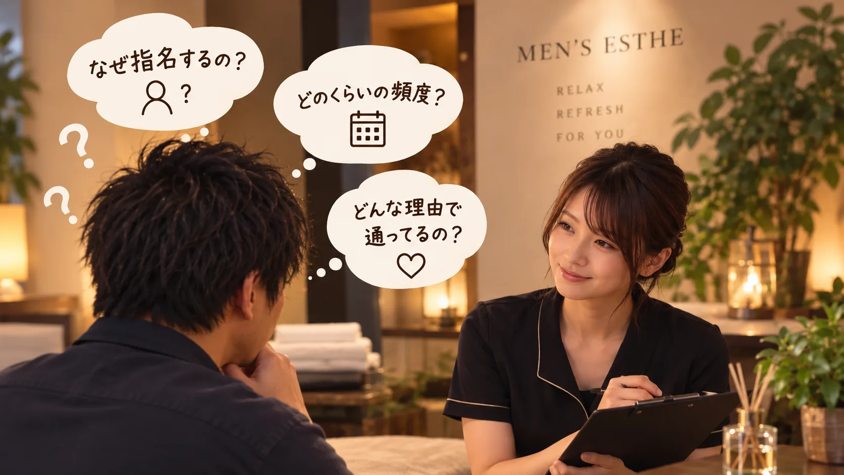 セラピストが「なぜ指名？」「どのくらいの頻度？」と聞いてくる理由｜接客の裏側と店舗の指導方針